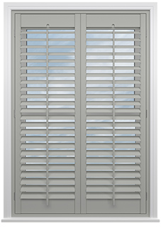 Bromley, Smoke Grey - Full Height Twist&Fit Plantation Shutter